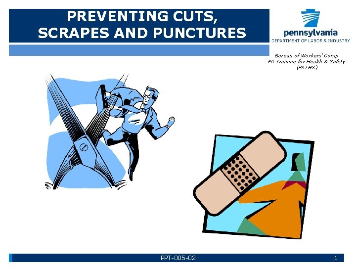 PREVENTING CUTS, SCRAPES AND PUNCTURES Bureau of Workers’ Comp PA Training for Health &