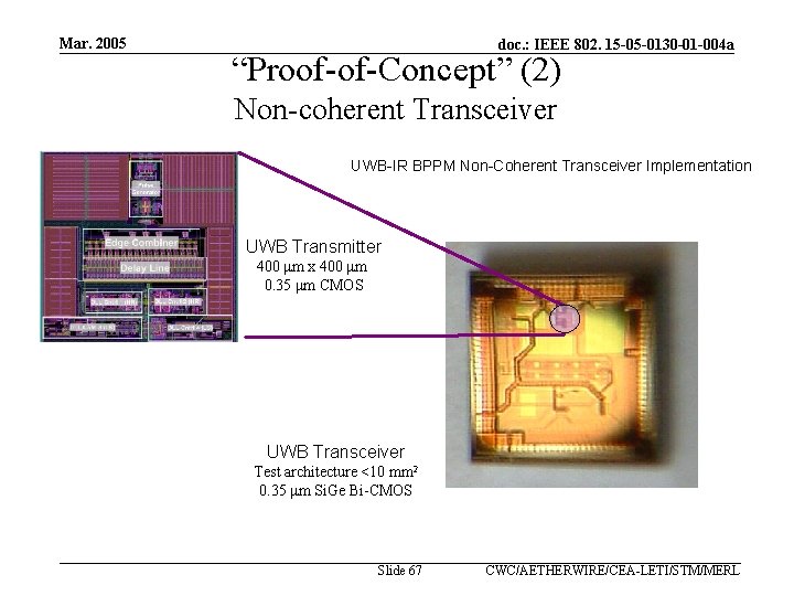 Mar. 2005 doc. : IEEE 802. 15 -05 -0130 -01 -004 a “Proof-of-Concept” (2)