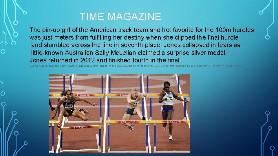 TIME MAGAZINE The pin-up girl of the American track team and hot favorite for TIME MAGAZINE The pin-up girl of the American track team and hot favorite for