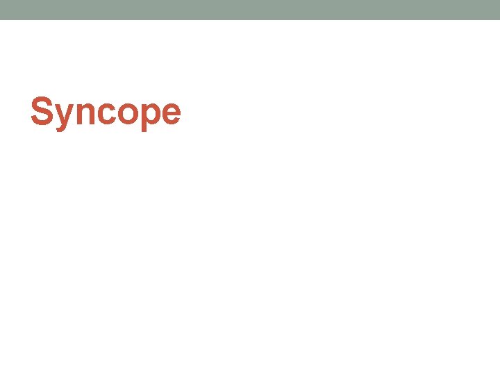 Syncope 