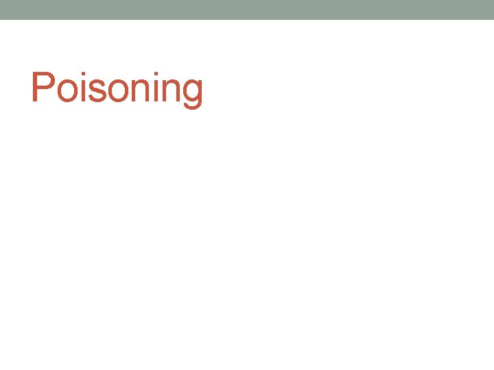 Poisoning 