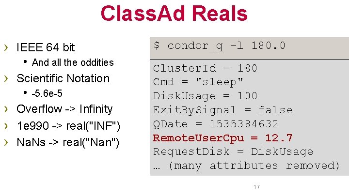 Class. Ad Reals › IEEE 64 bit h And all the oddities › Scientific