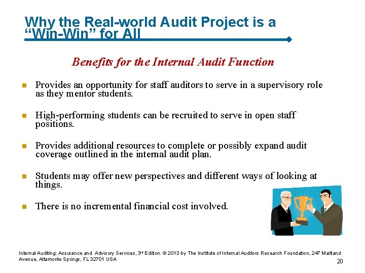 Why the Real-world Audit Project is a “Win-Win” for All Benefits for the Internal