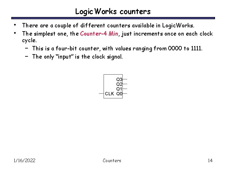 Logic. Works counters • • There a couple of different counters available in Logic.
