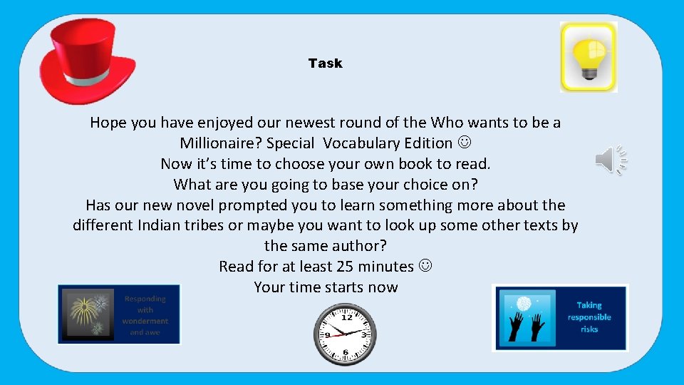 Task Hope you have enjoyed our newest round of the Who wants to be