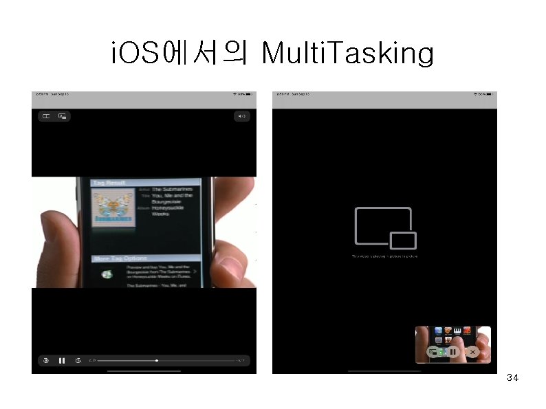 i. OS에서의 Multi. Tasking 34 34 