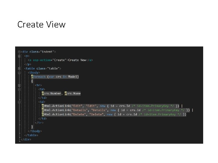 Create View 