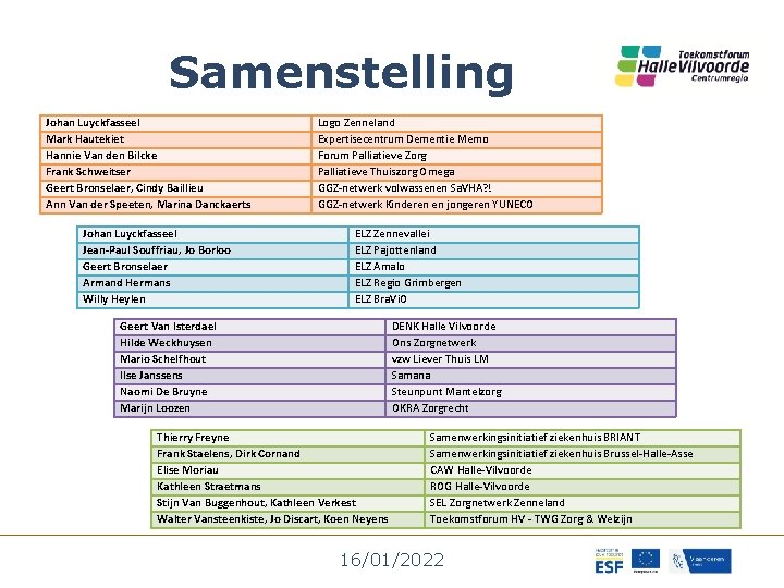 Samenstelling Johan Luyckfasseel Mark Hautekiet Hannie Van den Bilcke Frank Schweitser Geert Bronselaer, Cindy