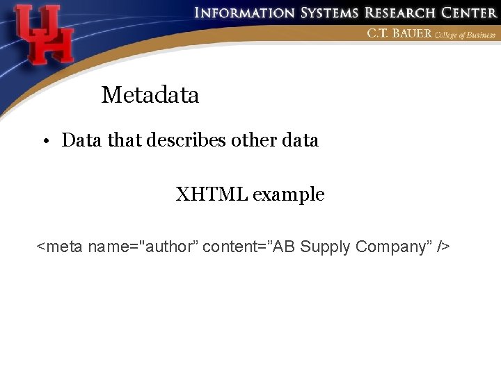 Semantic Web Metadata Example The Semantic Web Hesam Panahi October 27 2005