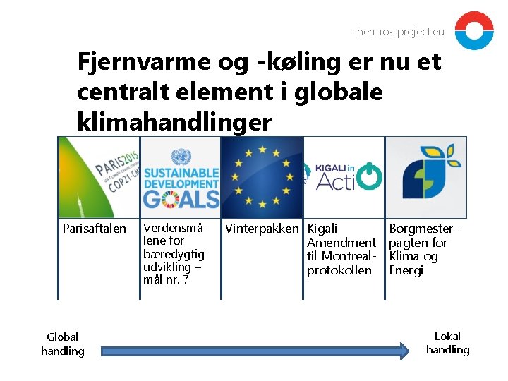 thermos-project. eu Fjernvarme og -køling er nu et centralt element i globale klimahandlinger Parisaftalen