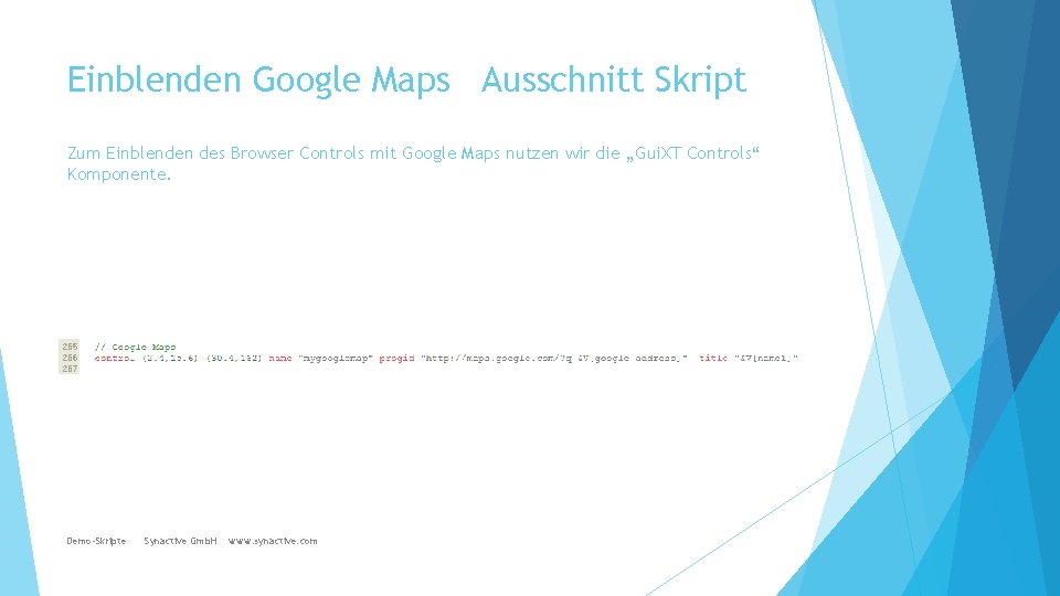 Einblenden Google Maps Ausschnitt Skript Zum Einblenden des Browser Controls mit Google Maps nutzen