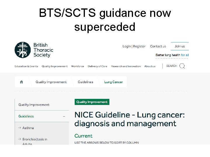 BTS/SCTS guidance now superceded 