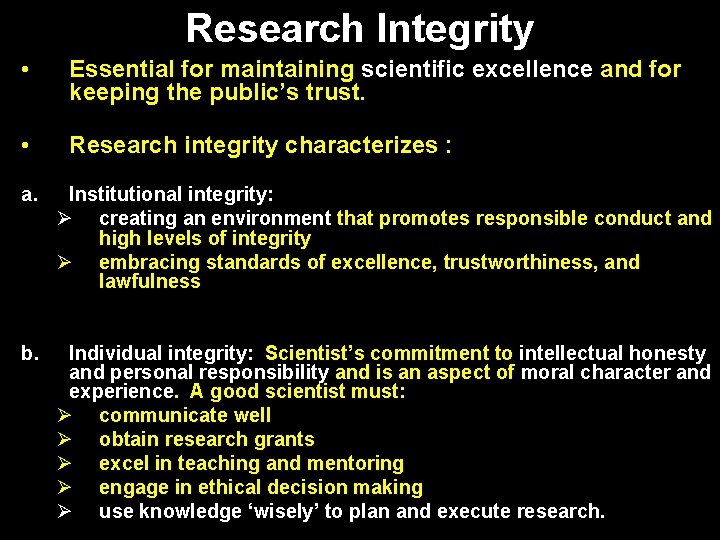 A Systems Approach to Establishing Scientific Integrity in