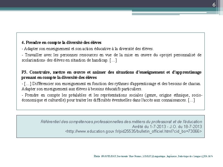 6 4. Prendre en compte la diversité des élèves - Adapter son enseignement et