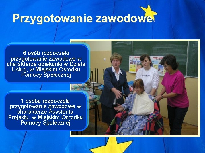 Przygotowanie zawodowe 6 osób rozpoczęło przygotowanie zawodowe w charakterze opiekunki w Dziale Usług, w