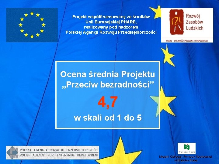 Projekt współfinansowany ze środków Unii Europejskiej PHARE, realizowany pod nadzorem Polskiej Agencji Rozwoju Przedsiębiorczości