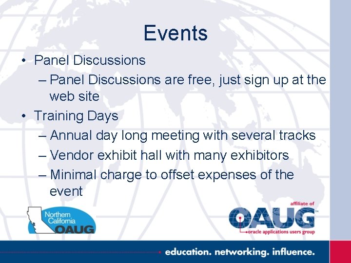 Events • Panel Discussions – Panel Discussions are free, just sign up at the