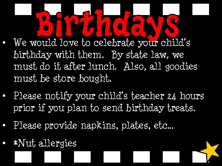  • We would love to celebrate your child’s birthday with them. By state