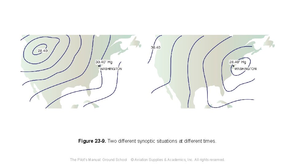 Figure 23 -9. Two different synoptic situations at different times. The Pilot's Manual: Ground