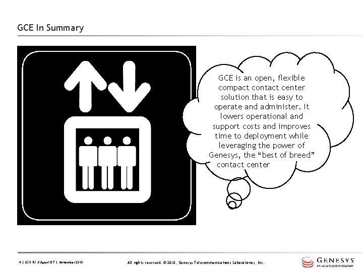 GCE In Summary GCE is an open, flexible compact contact center solution that is