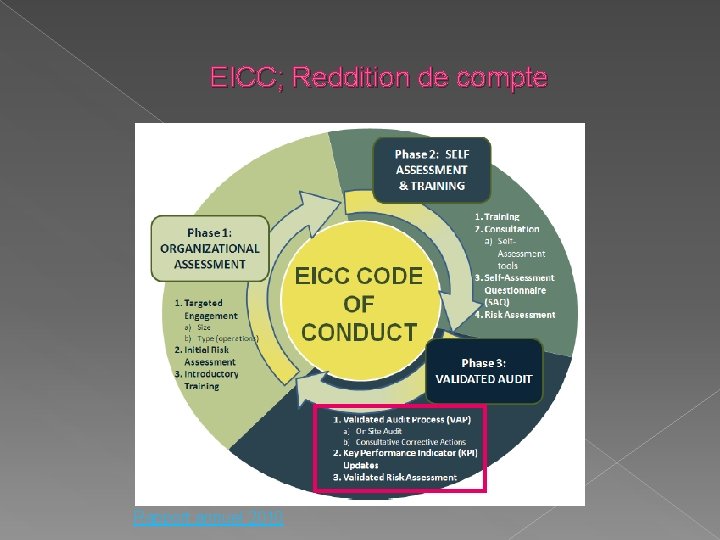 EICC; Reddition de compte Rapport annuel 2010 