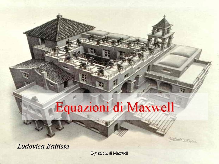 Equazioni di Maxwell Ludovica Battista Equazioni di Maxwell 