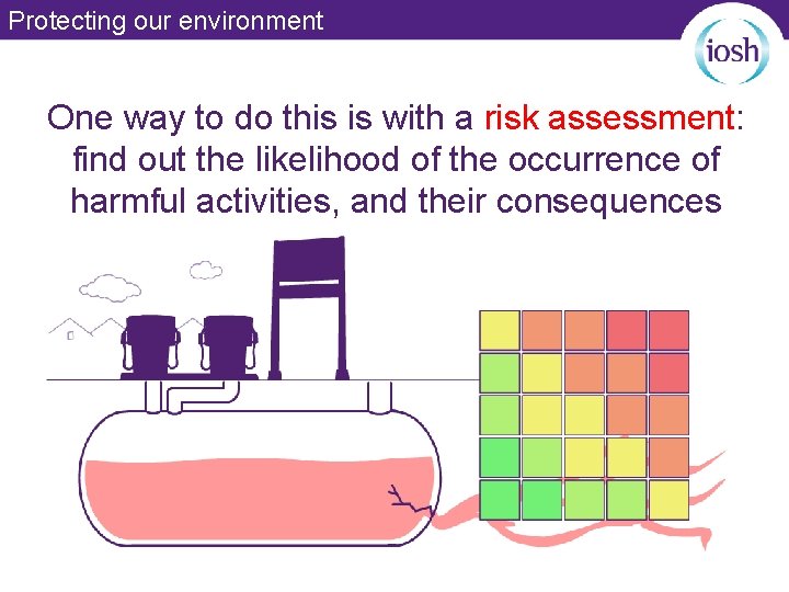 Protecting our environment One way to do this is with a risk assessment: find