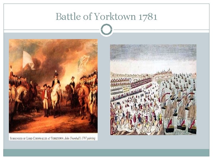 Battle of Yorktown 1781 