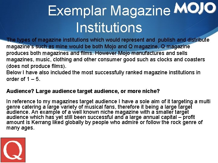 Media Institution Charlie Vanhoa S What is a