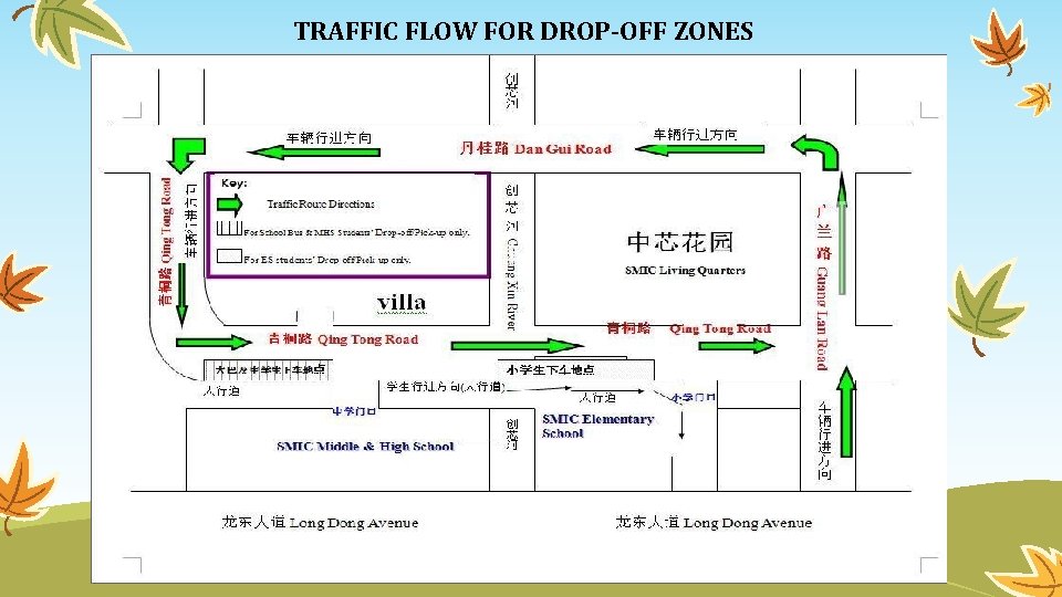 TRAFFIC FLOW FOR DROP-OFF ZONES 