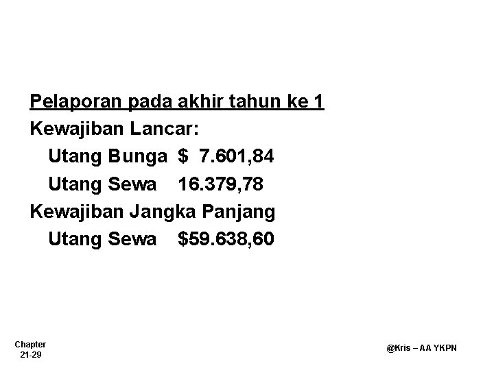 Pelaporan pada akhir tahun ke 1 Kewajiban Lancar: Utang Bunga $ 7. 601, 84