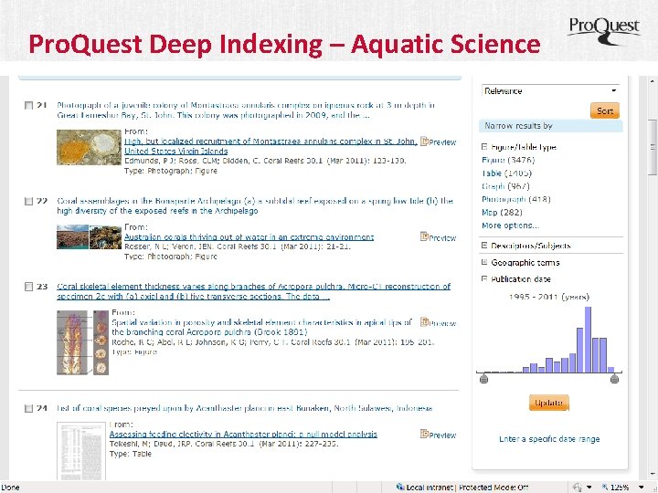 Pro. Quest Deep Indexing – Aquatic Science 