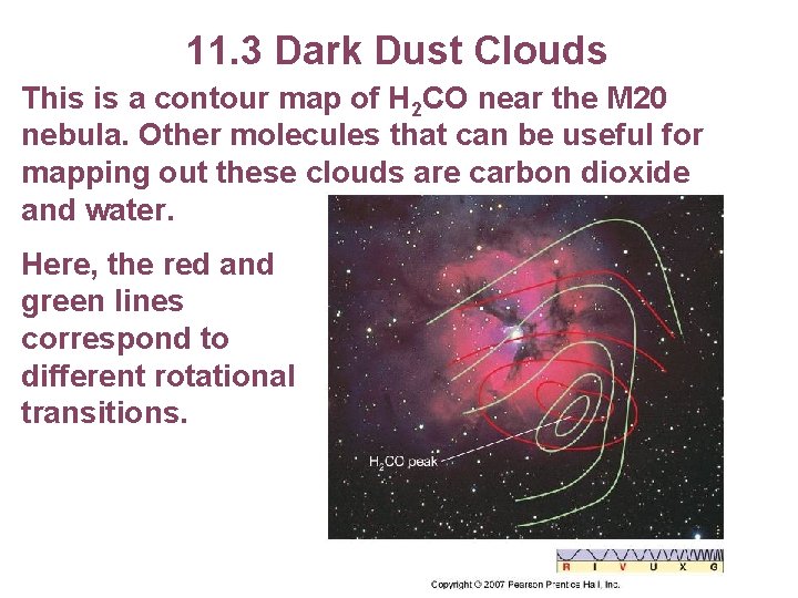 11. 3 Dark Dust Clouds This is a contour map of H 2 CO