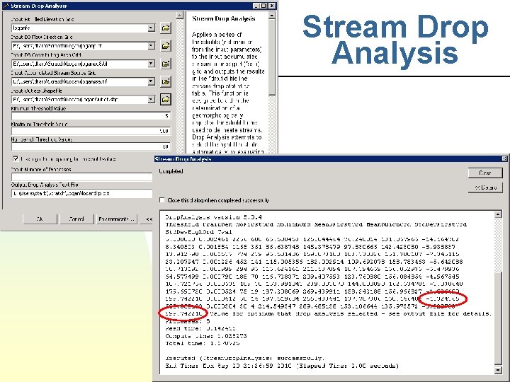 Stream Drop Analysis 