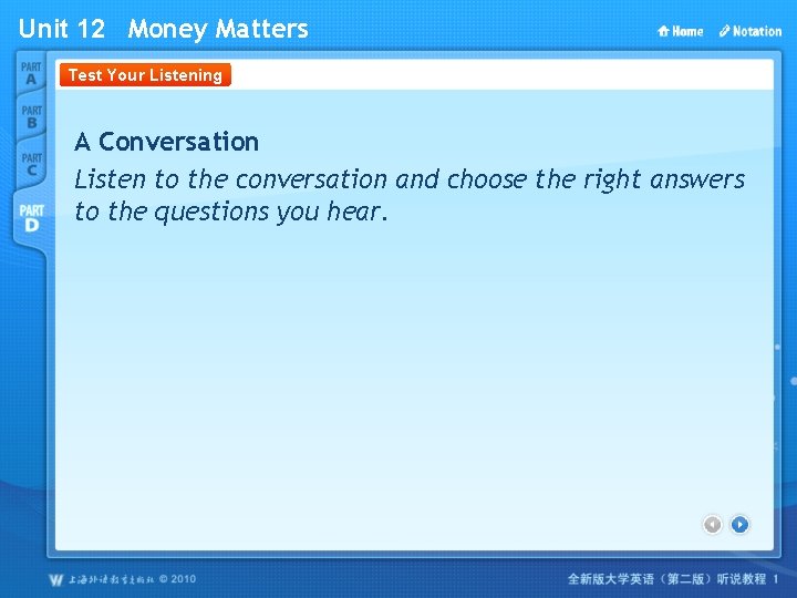 Unit 12 Money Matters Test Your Listening A Conversation Listen to the conversation and