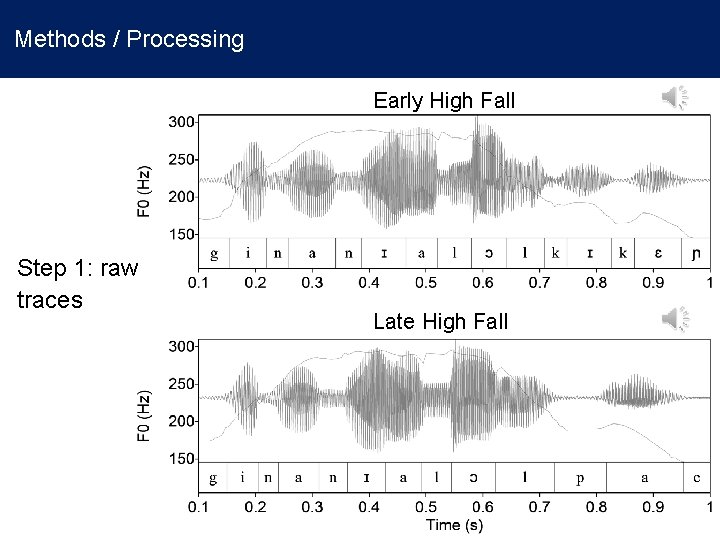 Methods / Processing Early High Fall Step 1: raw traces Late High Fall 