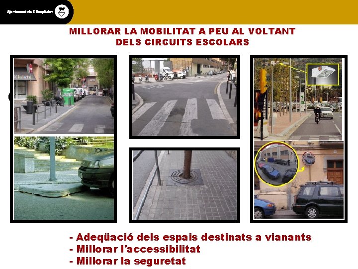 MILLORAR LA MOBILITAT A PEU AL VOLTANT DELS CIRCUITS ESCOLARS - Adeqüació dels espais