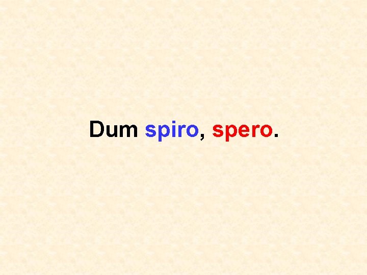 Dum spiro, spero. 