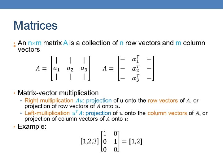 Matrices • 