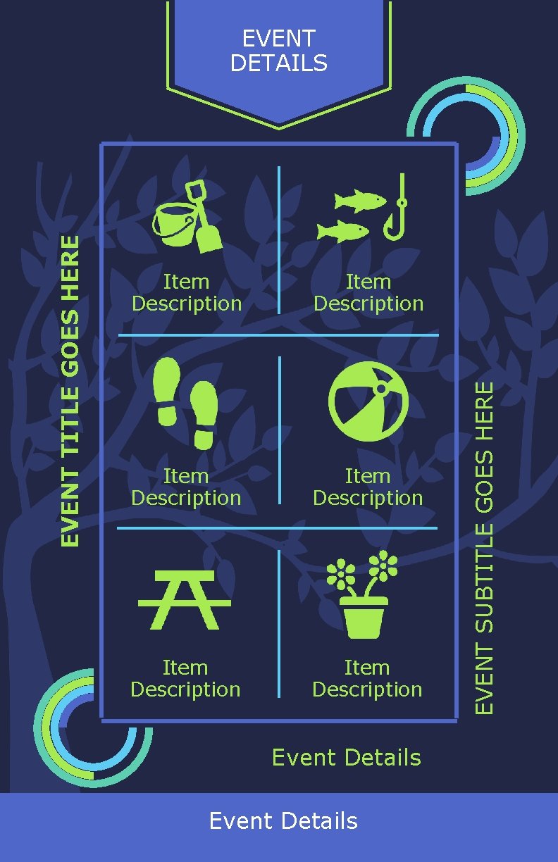 Item Description Item Description Event Details EVENT SUBTITLE GOES HERE EVENT DETAILS 