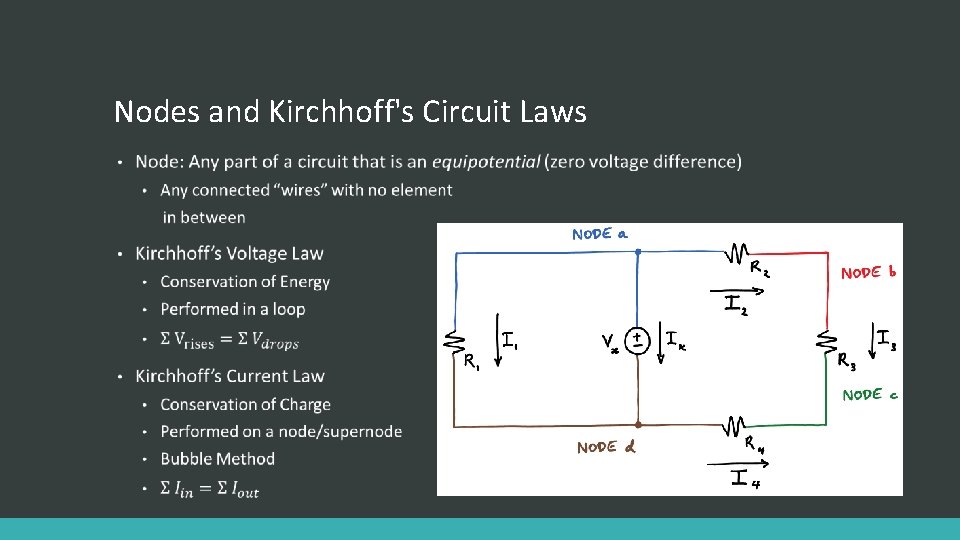 Nodes and Kirchhoff's Circuit Laws • 