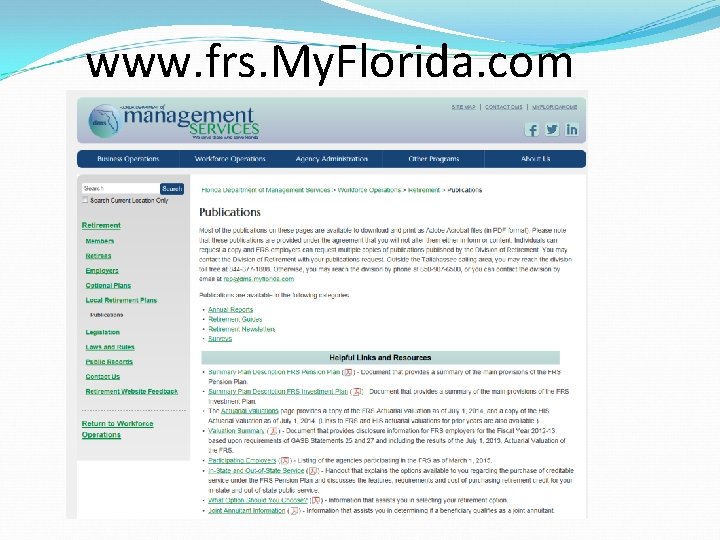 www. frs. My. Florida. com 