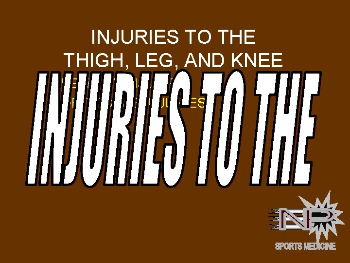 INJURIES TO THE THIGH, LEG, AND KNEE • SKELETAL INJURIES • SOFT TISSUE INJURIES