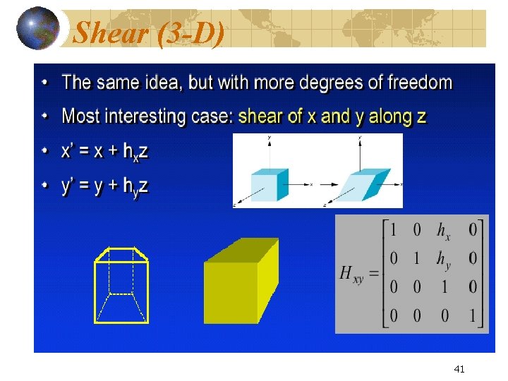 Shear (3 -D) 41 