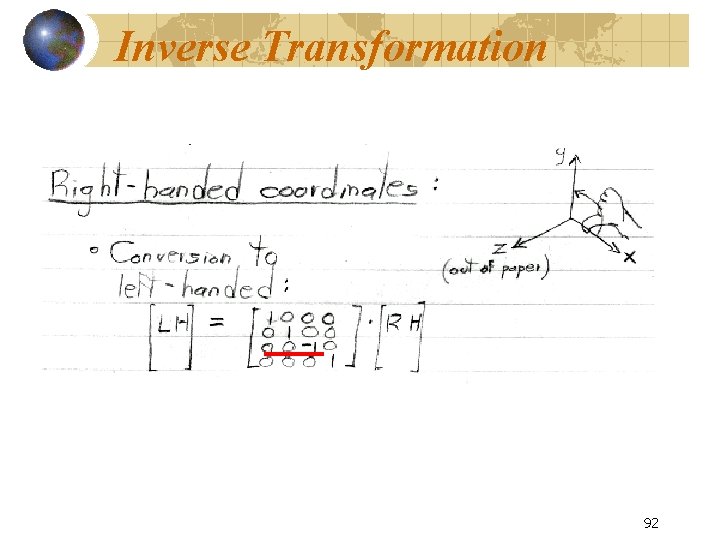 Inverse Transformation 92 