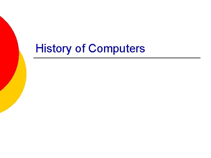 History of Computers 