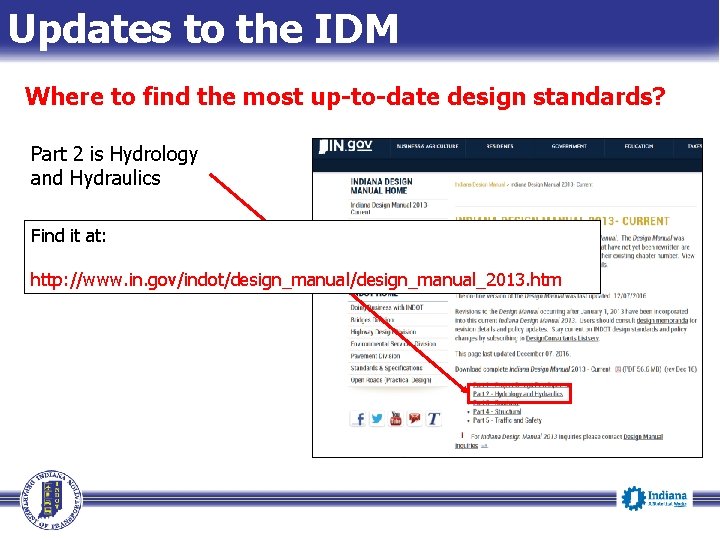 Updates to the IDM Where to find the most up-to-date design standards? Part 2