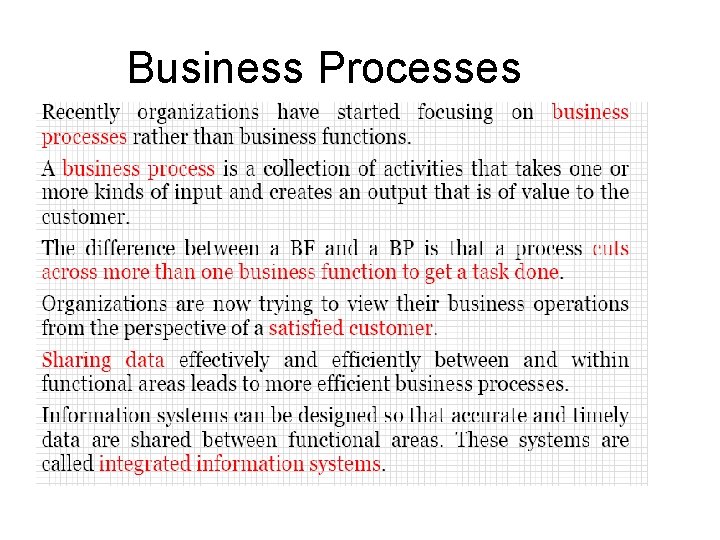 Business Processes 