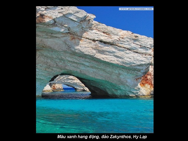 Màu xanh hang động, đảo Zakynthos, Hy Lạp 