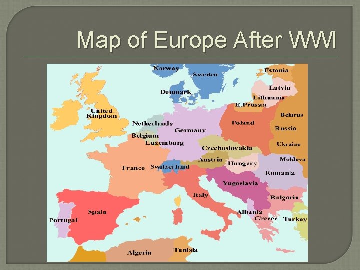 Map of Europe After WWI 